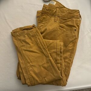 Old Navy gold mustard yellow pants high rise super skinny